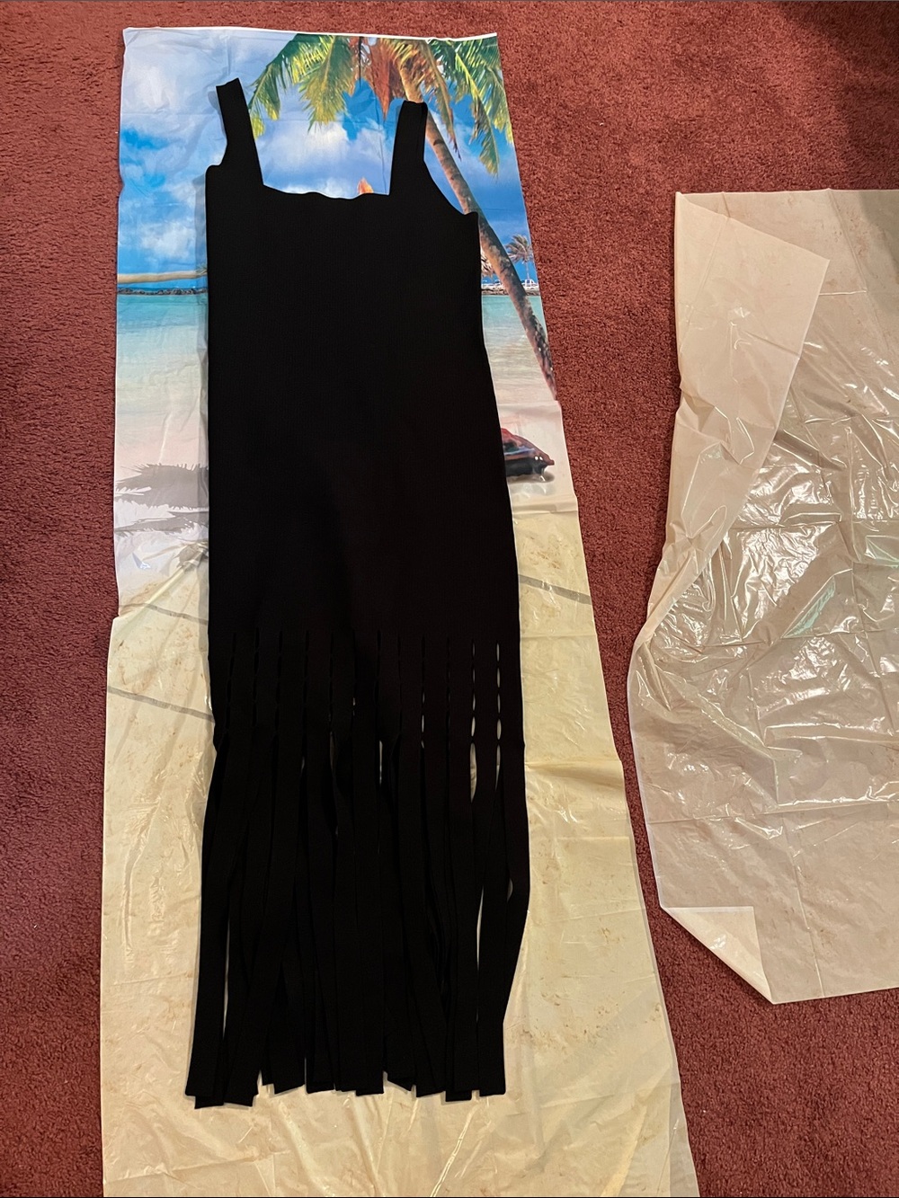St. John Black Ribbed Knit Dress with Subtle Texture